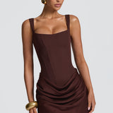 AloeZ | Robe Mini Corset et Fronces Élégante