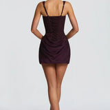 AloeZ | Robe Mini Corset et Fronces Élégante