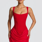 AloeZ | Robe Mini Corset et Fronces Élégante