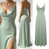 AloeZ | Robe Maxi Décolleté Drapé et Fente