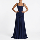 AloeZ | Robe Maxi Décolleté Carré et Fronces