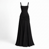 AloeZ | Robe Maxi Décolleté Carré et Fronces