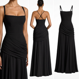 AloeZ | Robe Maxi Décolleté Carré et Fronces