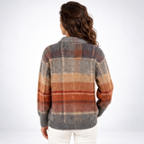 Cardigan Col Chemise à Carreaux Dégradés - vue 2