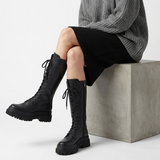 Bottes Hautes à Lacets Semelle Plateforme - vue 7