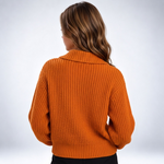 Cardigan Côtelé Oversize Col Chemise - vue 2