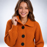 Cardigan Côtelé Oversize Col Chemise - vue 4