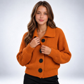 AloeZ | Cardigan Côtelé Oversize Col Chemise