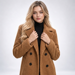 Manteau Bouclé Croisé - vue 4