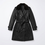 Manteau Long Effet Cuir Ceinturé - vue 6