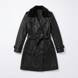 Manteau Long Effet Cuir Ceinturé - vue 6