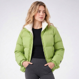 Doudoune Col Sherpa - coloris Vert
