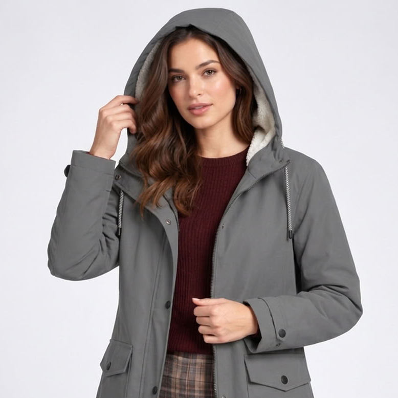 Parka Mi-Longue à Capuche - vue 5