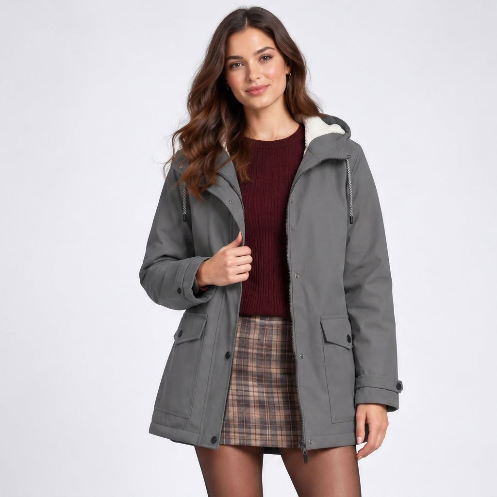 Parka Mi-Longue à Capuche - vue 1