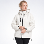 Veste Sport à Capuche Coupe Courte - coloris Crème