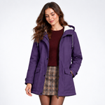Parka Mi-Longue à Capuche - coloris Lilas