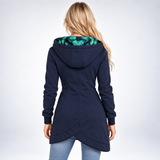 Veste Sweat Longue à Capuche Imprimée - vue 2
