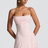 AloeZ | Robe Maxi Élégante en Dentelle Fleurie