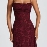 AloeZ | Robe Maxi Élégante en Dentelle Fleurie