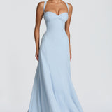 AloeZ | Robe Maxi Élégante Décolleté Froncé