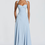 AloeZ | Robe Maxi Élégante Décolleté Froncé