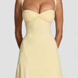 AloeZ | Robe Maxi Élégante Décolleté Froncé