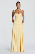 AloeZ | Robe Maxi Élégante Décolleté Froncé