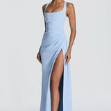 AloeZ | Robe Maxi Décolleté Carré et Fente