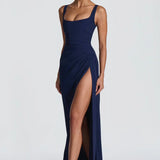AloeZ | Robe Maxi Décolleté Carré et Fente