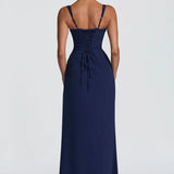 AloeZ | Robe Maxi Décolleté Carré et Fente