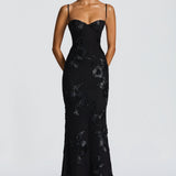 AloeZ | Robe Maxi Broderie Florale 3D
