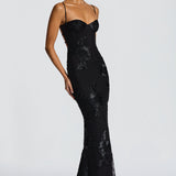 AloeZ | Robe Maxi Broderie Florale 3D
