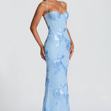 AloeZ | Robe Maxi Broderie Florale 3D