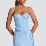 AloeZ | Robe Maxi Broderie Florale 3D
