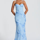 AloeZ | Robe Maxi Broderie Florale 3D