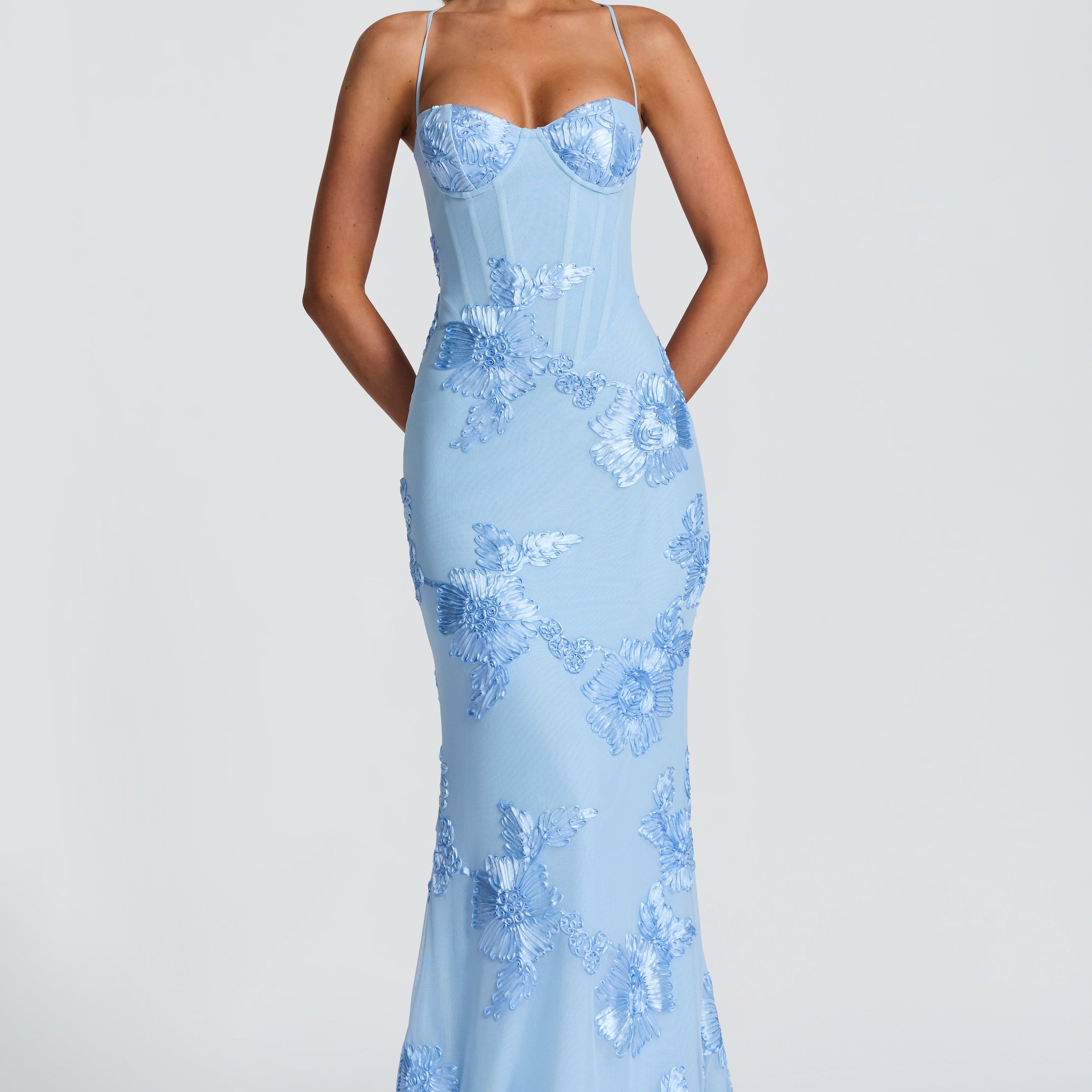 AloeZ | Robe Maxi Broderie Florale 3D