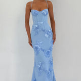 AloeZ | Robe Maxi Broderie Florale 3D