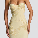 AloeZ | Robe Maxi Broderie Florale 3D