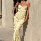 AloeZ | Robe Maxi Broderie Florale 3D