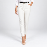 Pantalon taille haute blanc