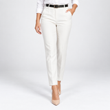 Pantalon taille haute blanc