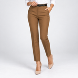 Pantalon taille haute camel