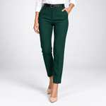 Pantalon taille haute vert foncé