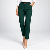 Pantalon taille haute vert foncé