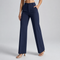 Pantalon taille haute bleu foncé