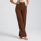 Pantalon taille haute marron