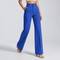 Pantalon taille haute bleu roi
