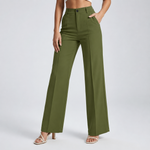 Pantalon taille haute vert