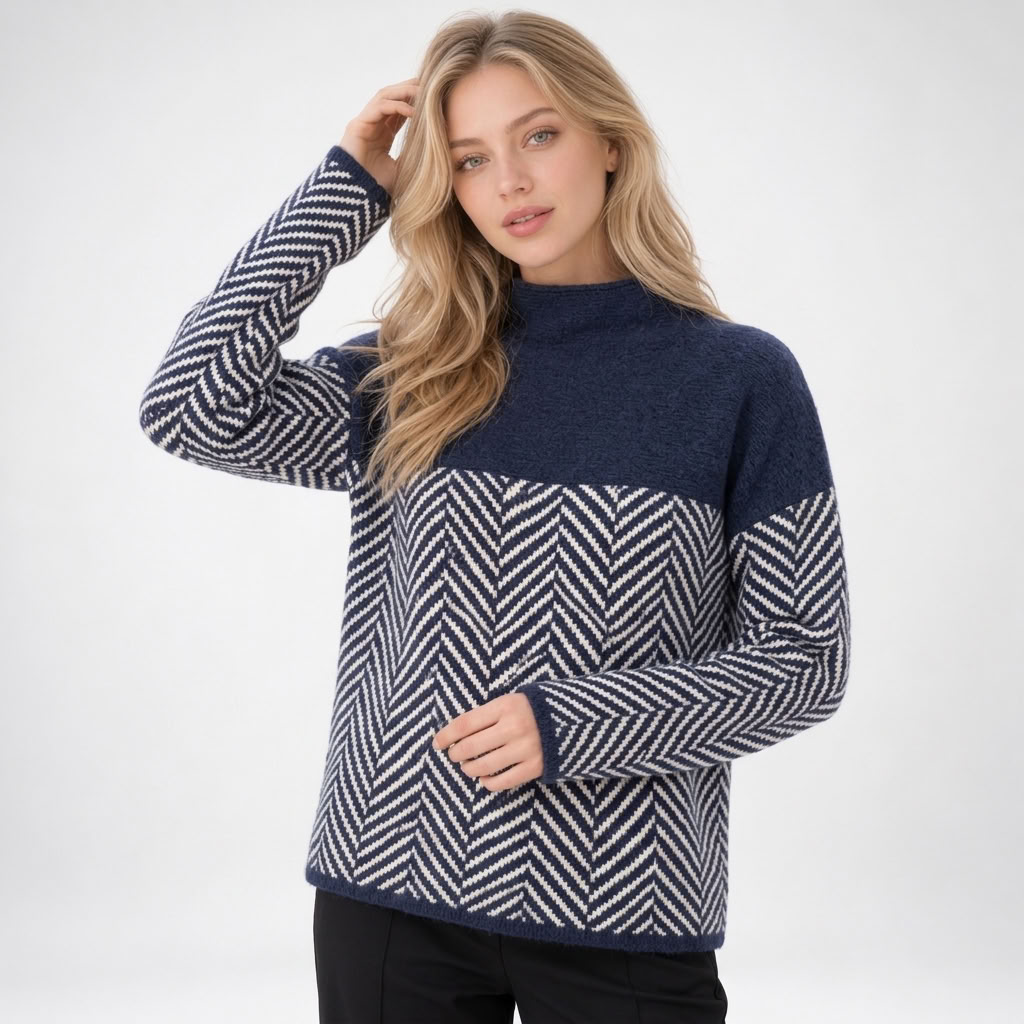 Pull motif chevron – vue 1