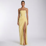 Robe Longue Bustier Corset Fendue - vue 1